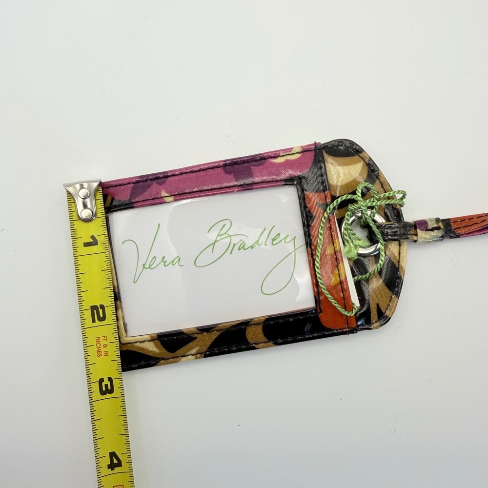 NWT Vera Bradley Luggage ID Tag Suzano Classic Pattern Travel Holder - Picture 4 of 5